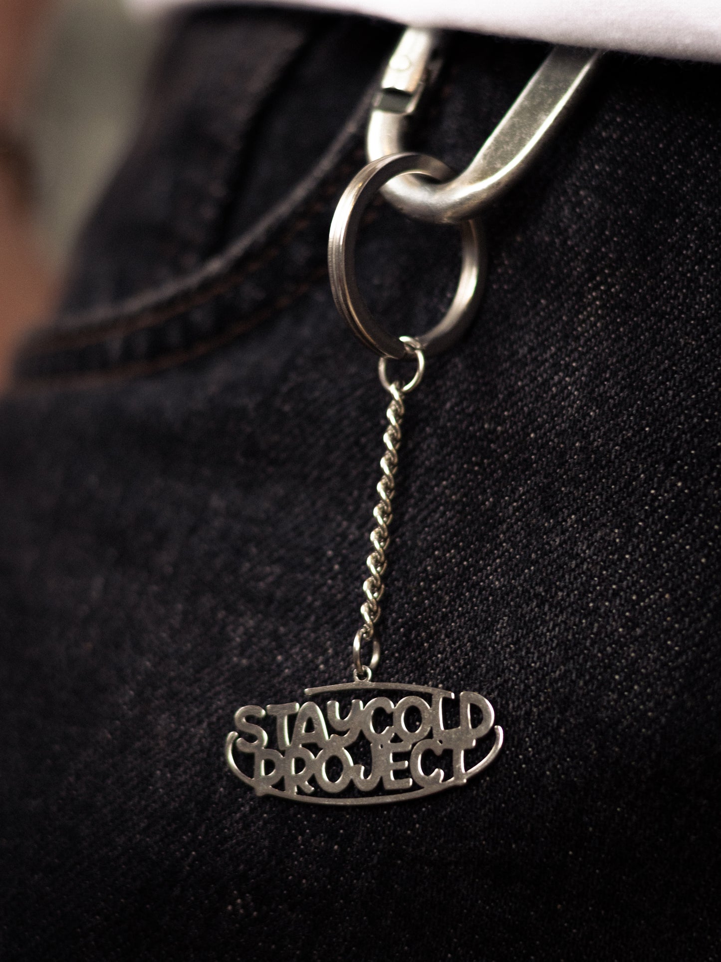 Stainless Steel Logo Keychain