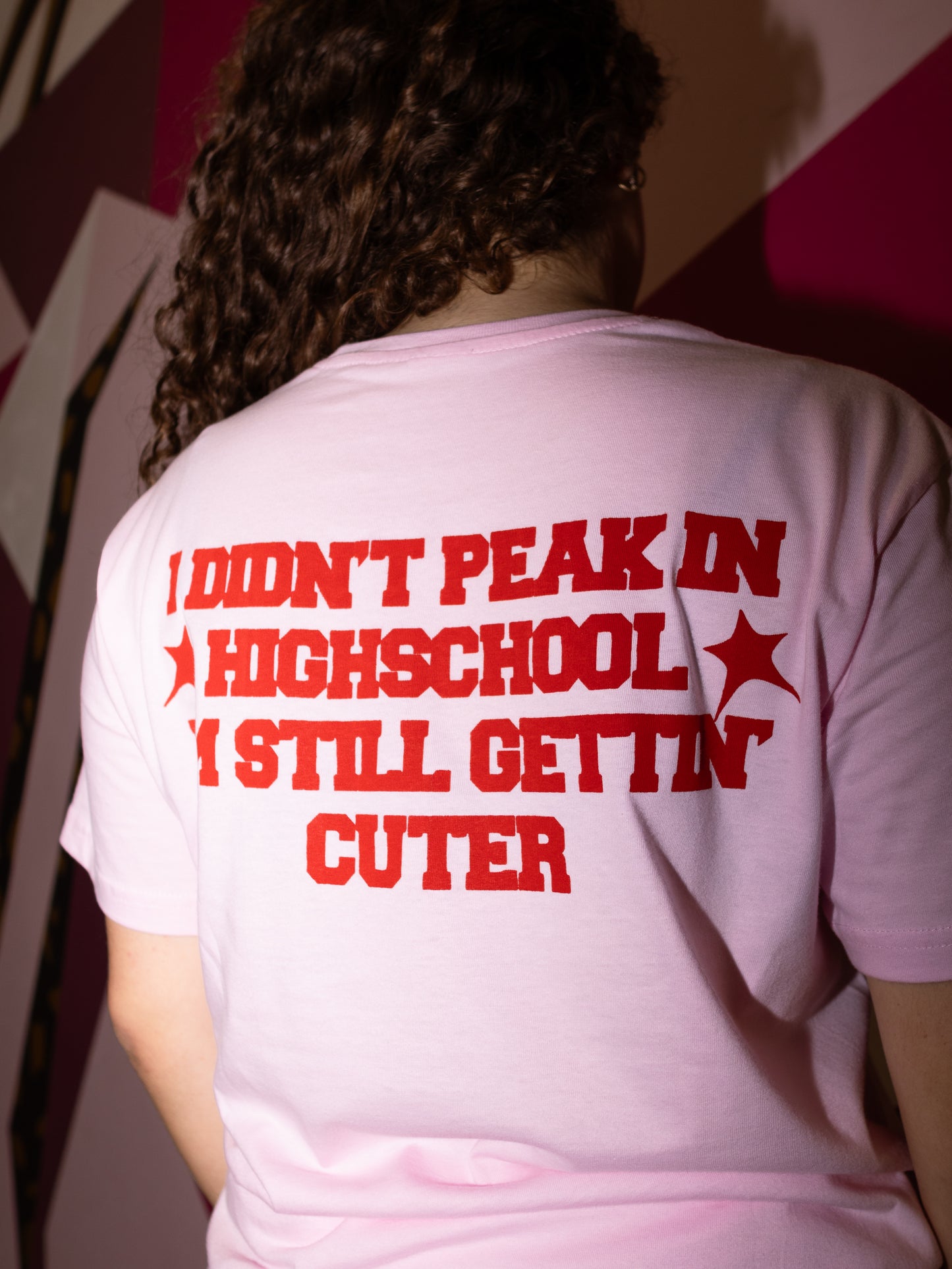 T-Shirt "Highschool" Rosa