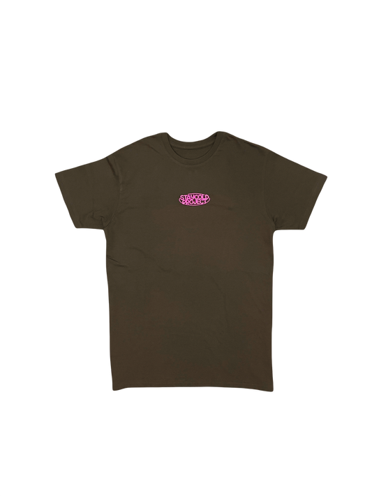 T-Shirt Bordada "Classic" Castanha