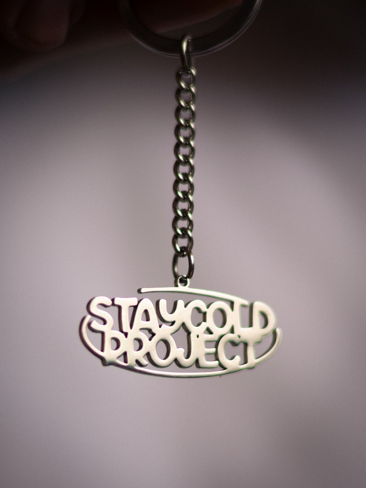 Stainless Steel Logo Keychain