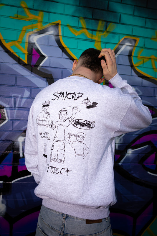 Crewneck "Up To No Good" Cinza