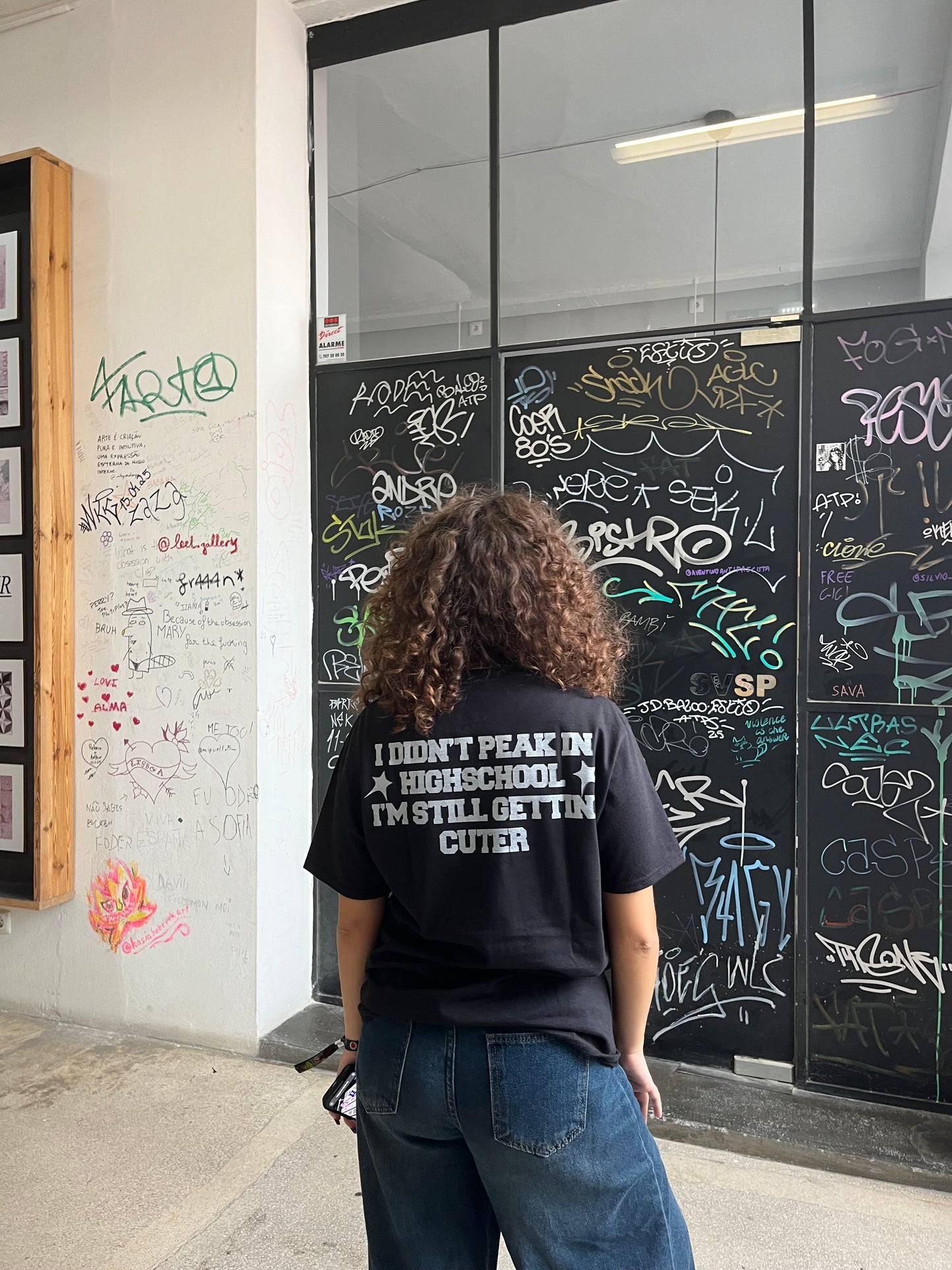 T-Shirt "Highschool" Preta