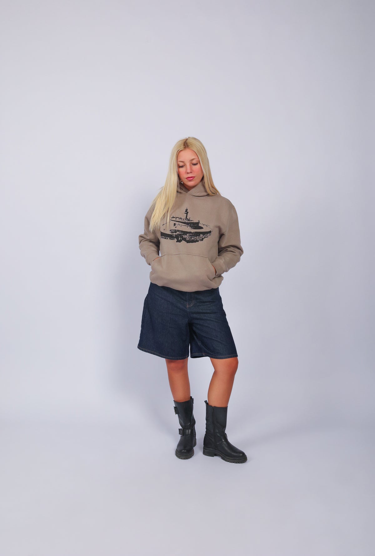 "The Lighthouse" Natural Clay Premium Hoodie