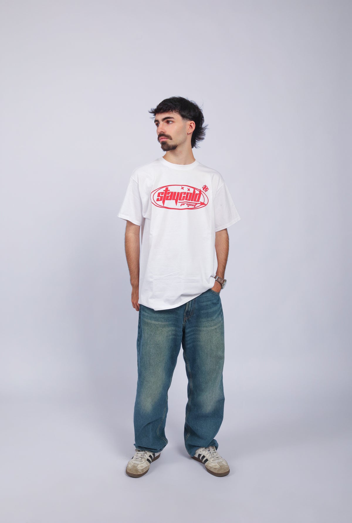 "Main Logo Red" White T-shirt
