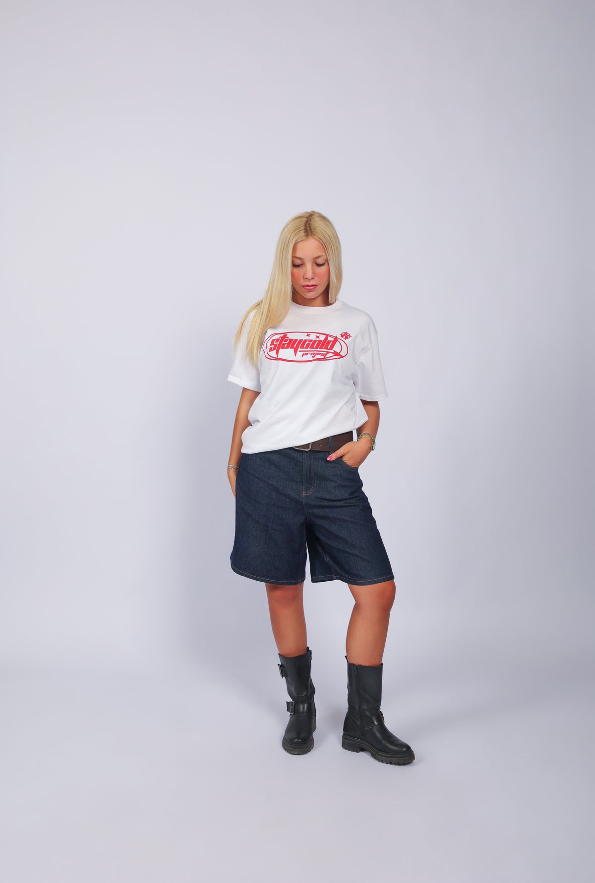 "Main Logo Red" White T-shirt