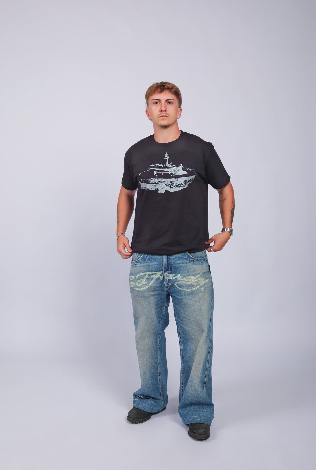 "The Lighthouse" Black T-shirt