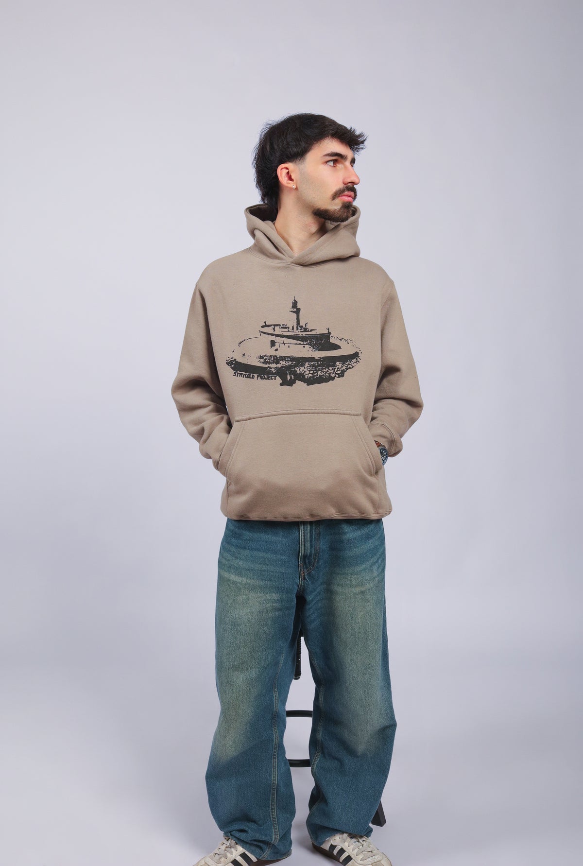 "The Lighthouse" Natural Clay Premium Hoodie